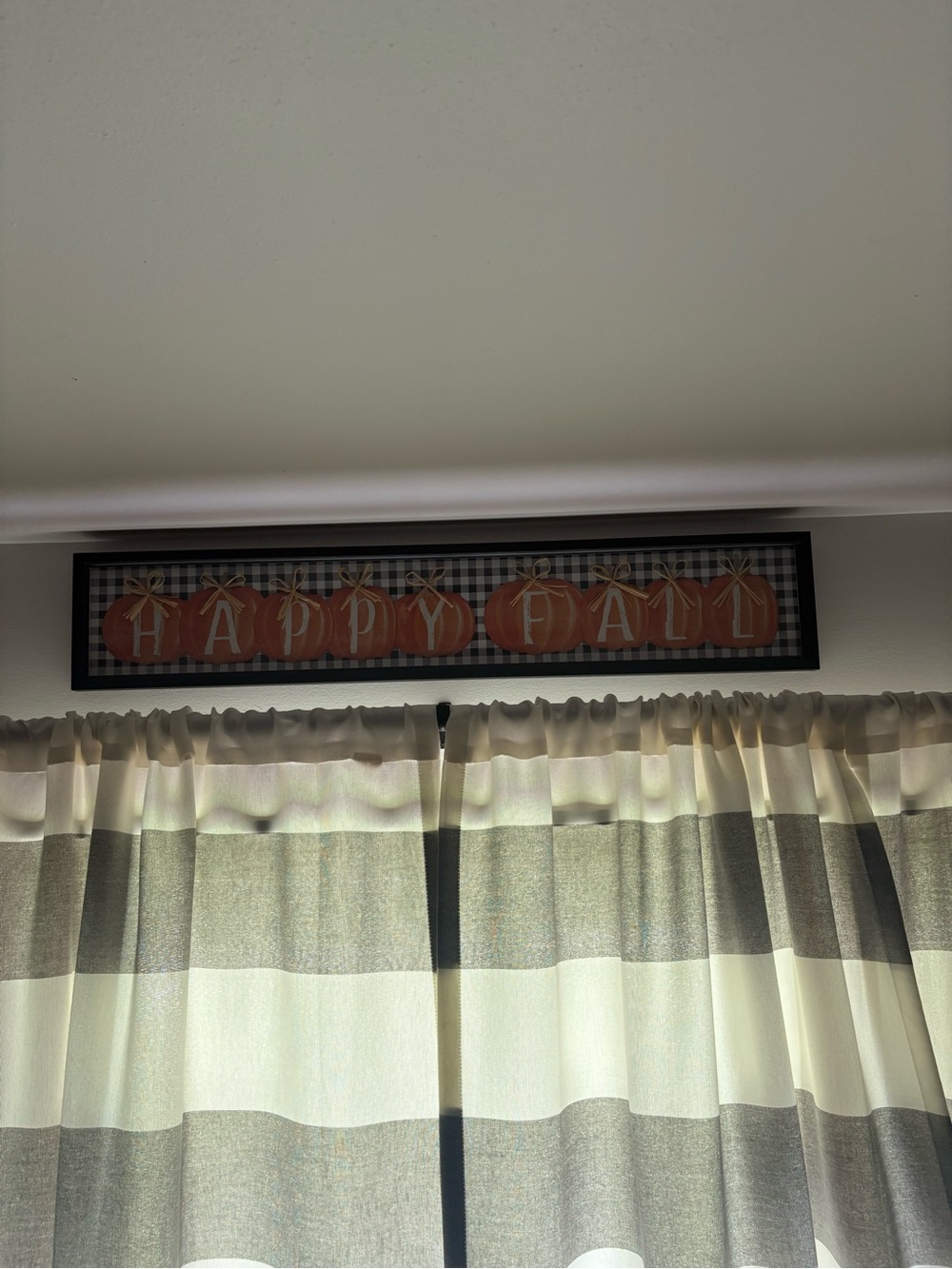 Kirklands Orange Pumpkin Happy Fall Plaque